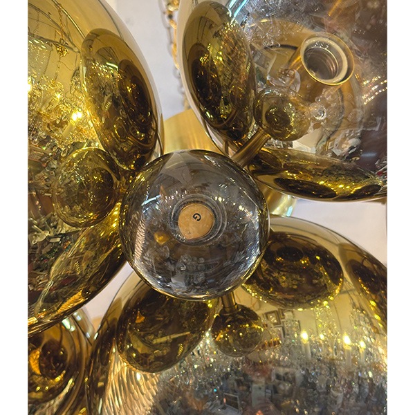 【CORBETT】アメリカ・デザイン照明 シーリングライト「Kyoto」7灯 ゴールド(W705×H375mm)