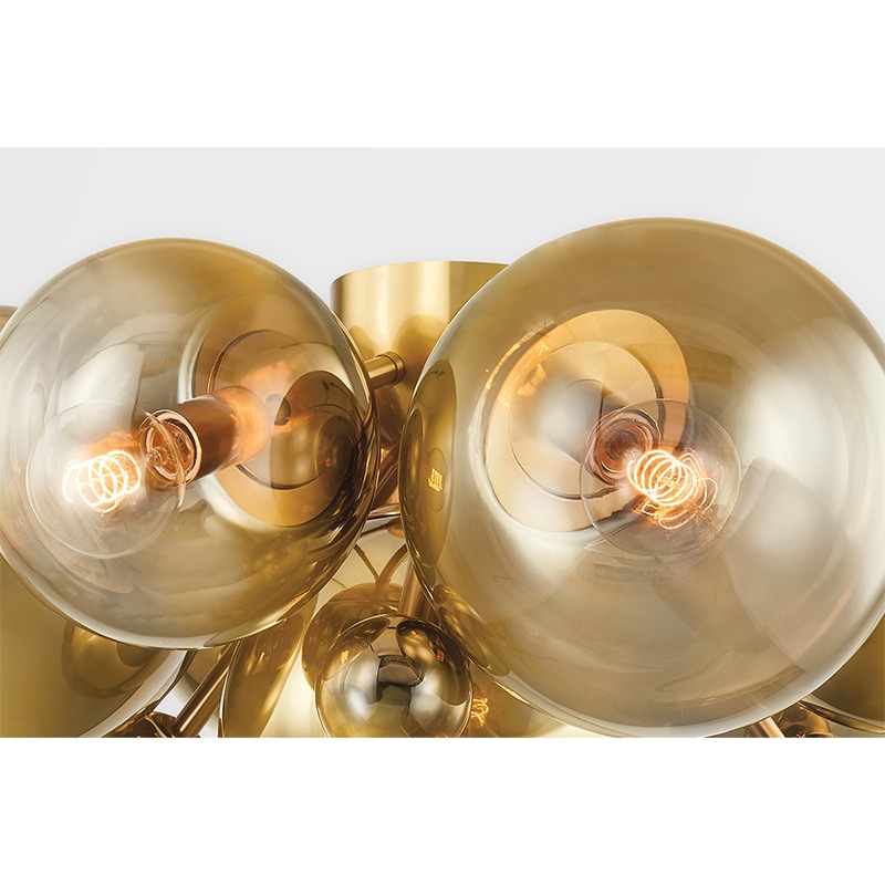 【CORBETT】アメリカ・デザイン照明 シーリングライト「Kyoto」7灯 ゴールド(W705×H375mm)