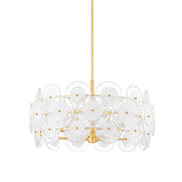 【MITZI】アメリカ・デザインペンダントライト「Zoella」5灯・ゴールド（φ602×H329mm）