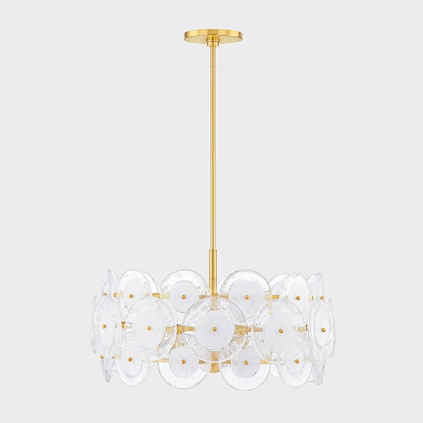 【MITZI】アメリカ・デザインペンダントライト「Zoella」5灯・ゴールド（φ602×H329mm）