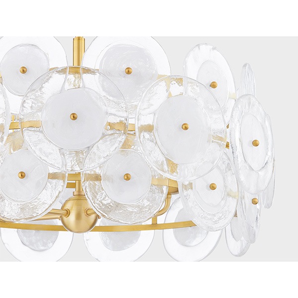 【MITZI】アメリカ・デザインペンダントライト「Zoella」5灯・ゴールド（φ602×H329mm）