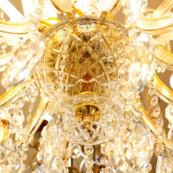 LA LUCE】マリア・テレサ型クリスタルシャンデリア24灯 ゴールド