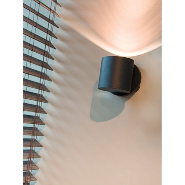 【MARETTI】オランダ・LEDウォールライト「VASO」1灯 BLACK（H120mm）