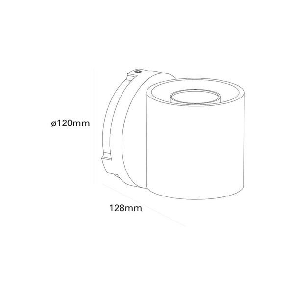 【MARETTI】オランダ・LEDウォールライト「VASO」1灯 BLACK（H120mm）