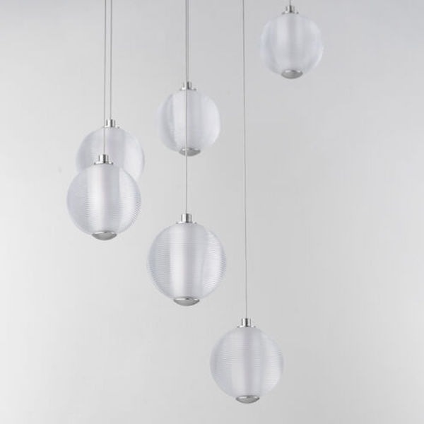 【ET2】アメリカ・ペンダントライト「Rhythm」 シルバー(W553×H127mm)