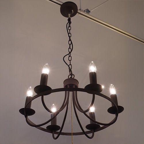 【HERMOSA】サークルシャンデリア「CIRCLE CHANDELIER」6灯(W520×H270mm)