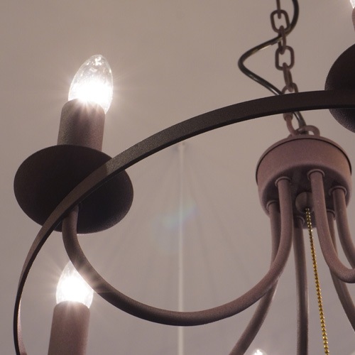 【HERMOSA】サークルシャンデリア「CIRCLE CHANDELIER」6灯(W520×H270mm)