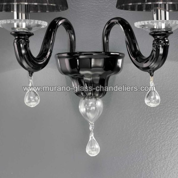 【MURANO GLASS CHANDELIERS】イタリア・ヴェネチアンガラスウォールライト2灯「DESPOTA」(W400×D290×H400mm)