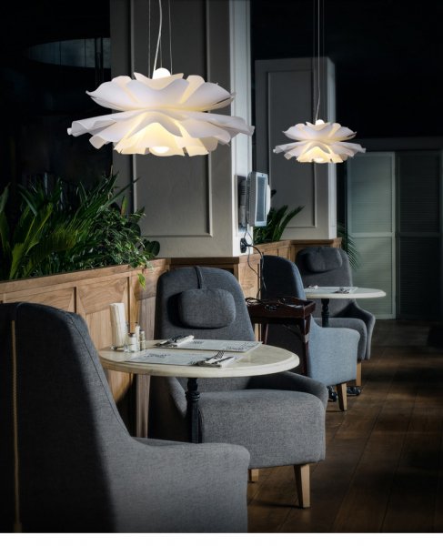 フラワーデザイン ペンダントライト 法人様・店舗様限定】フラワーデザインペンダントライト ホワイト 2灯