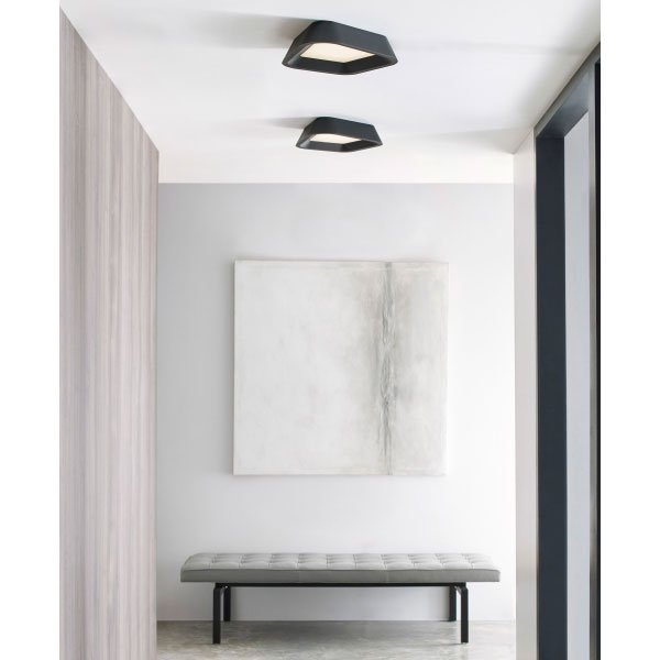 【TECH LIGHTING】アメリカ・シーリングライト「RHONAN」1灯Nightshade Black（W360×L330×H80mm）