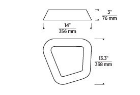 【TECH LIGHTING】アメリカ・シーリングライト「RHONAN」1灯Nightshade Black（W360×L330×H80mm）