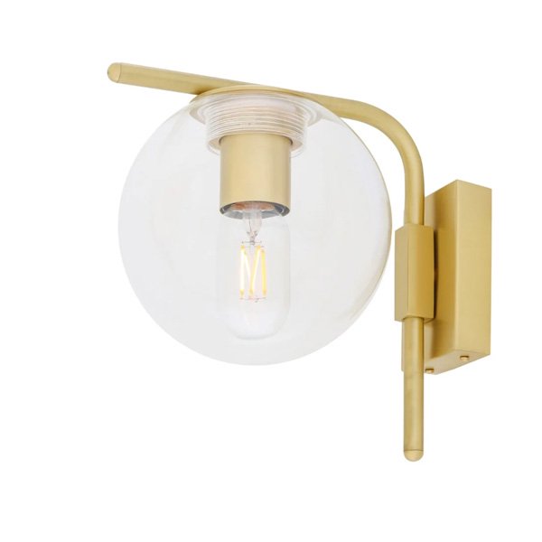 【Mullan】アイルランド・「MADISON」ガラスボールウォールライト1灯(W170×H230mm)