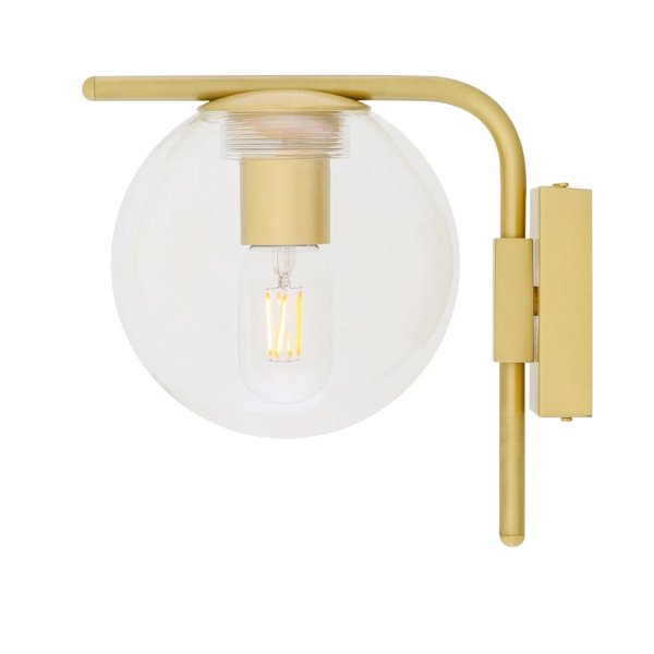 【Mullan】アイルランド・「MADISON」ガラスボールウォールライト1灯(W170×H230mm)