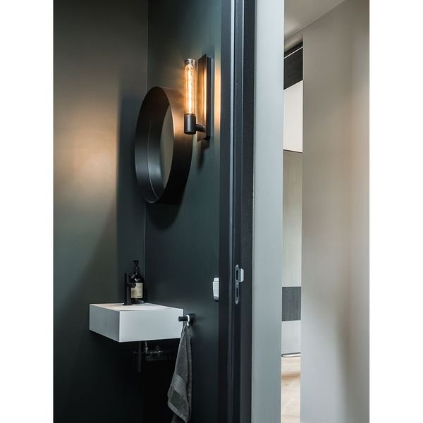 【MARETTI】オランダ・シェードウォールライト「RIVINGTON TUBE」1灯 BLACK(W80×D90×H320mm)