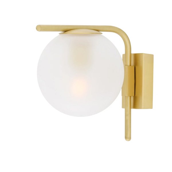 【Mullan】アイルランド・「MADISON」ガラスボールウォールライト1灯(W170×H230mm)