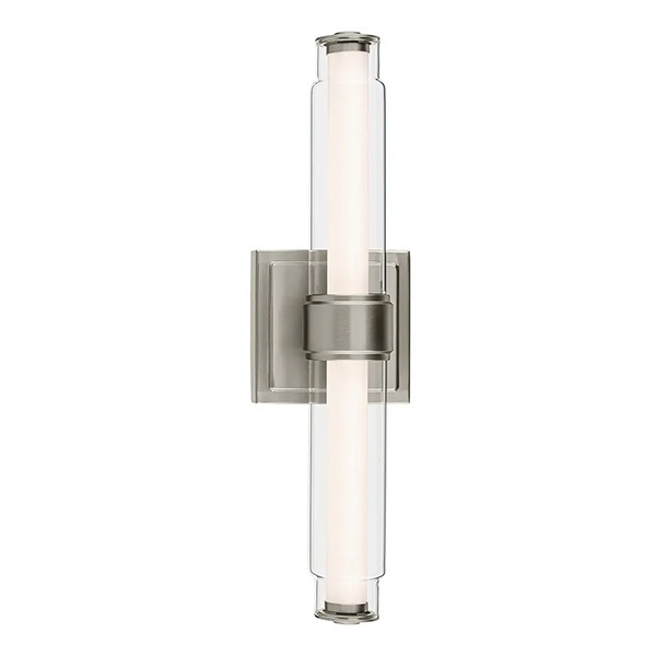 【Kichler】アメリカ ウォールライト「Laurene Vanity Light」1灯・ブラッシュド ニッケル（W470mm×H127mm）