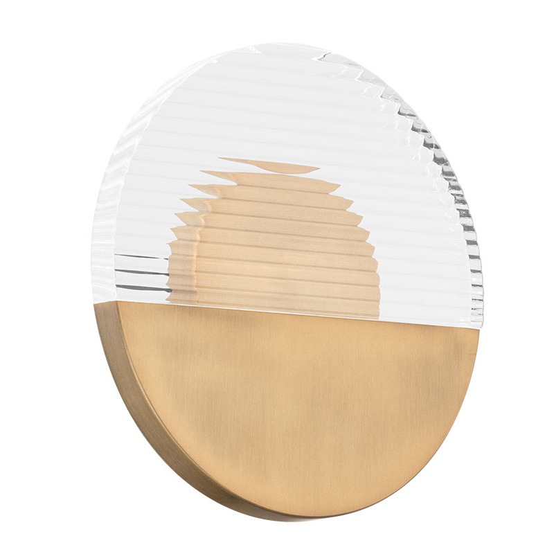 【WAC LIGHTING】アメリカ・LEDウォールライト「Crescent」ゴールド（φ250×D40mm）※要問合せ