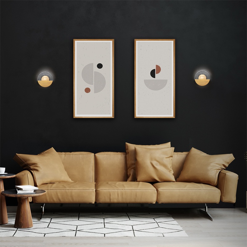 【WAC LIGHTING】アメリカ・LEDウォールライト「Crescent」ゴールド（φ250×D40mm）※要問合せ