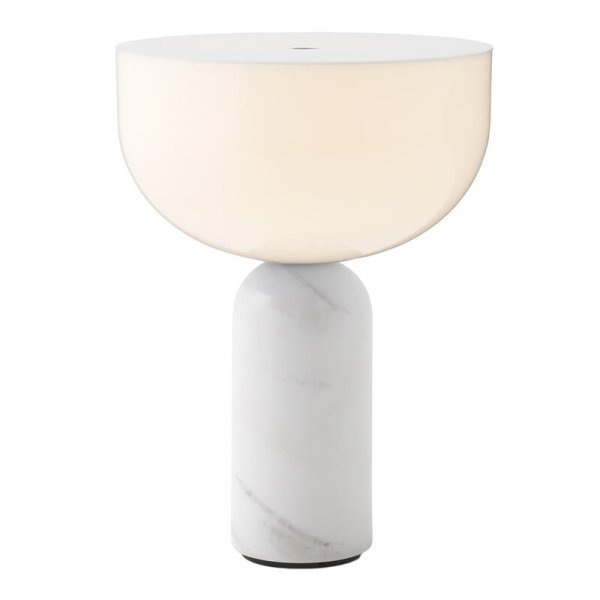 【New Works】「Kizu portable table lamp, white marble」テーブルランプ(Φ180×H240mm)