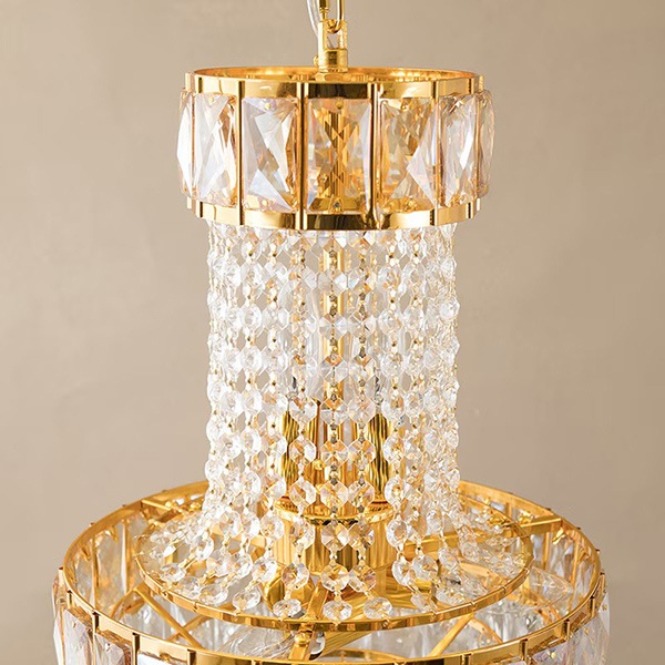 クリスタルシャンデリア 5灯 エンパイア型 クリスタルシャンデリア 5灯「Martina」シルバー