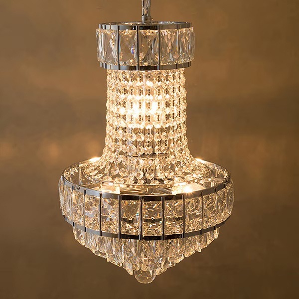 エンパイア型 クリスタルシャンデリア 5灯「Martina」シルバー