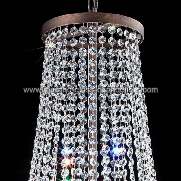 【MURANO GLASS CHANDELIERS】イタリア・ヴェネチアンガラスシャンデリア8灯「SOPHIA」（W450×H750mm）