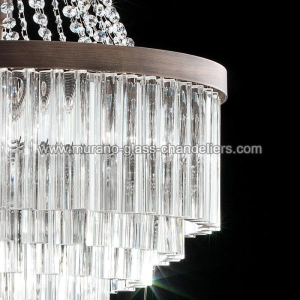 【MURANO GLASS CHANDELIERS】イタリア・ヴェネチアンガラスシャンデリア8灯「SOPHIA」（W450×H750mm）