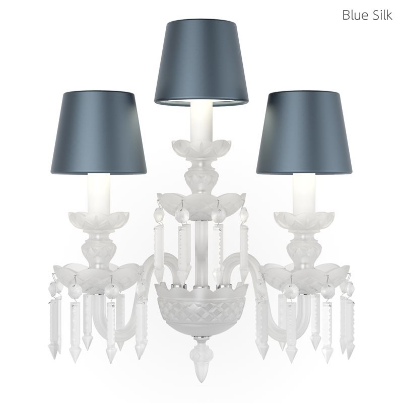 【Preciosa】「Rudolf M CONTEMPORARY COLOUR」シェードクリスタルウォールライト 3灯 クローム（W380×D200×H480mm）