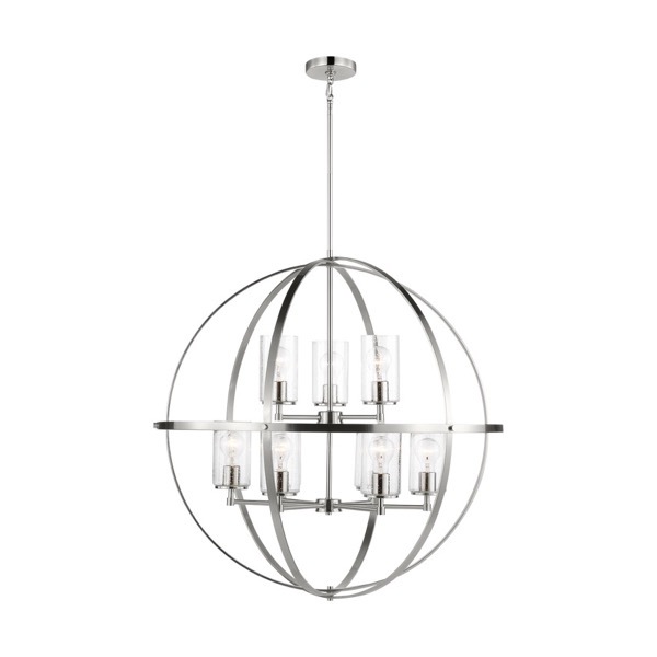 【TECH LIGHTING】アメリカ・モダン照明 モダンシャンデリア「Alturas Nine Light Chandelier」LED照明 シルバー（Φ826×H829mm）