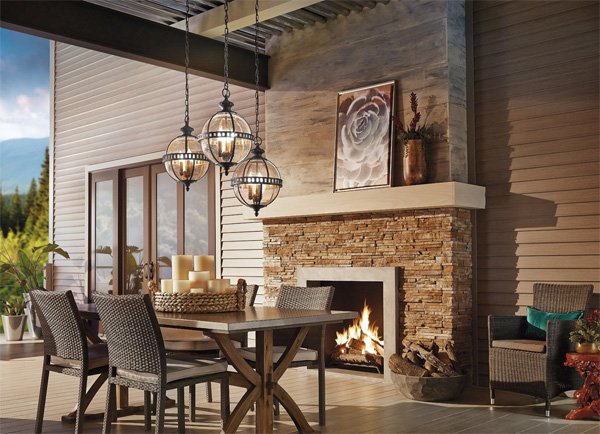 KICHLER】アメリカ・キチラー社 屋外用ペンダントランタン 3灯