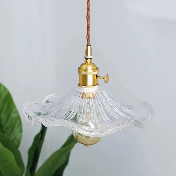 【リーズナブル】デザイン照明 LEDペンダントライト クリア／ブラウン／グリーン  1灯（φ230×H125mm）