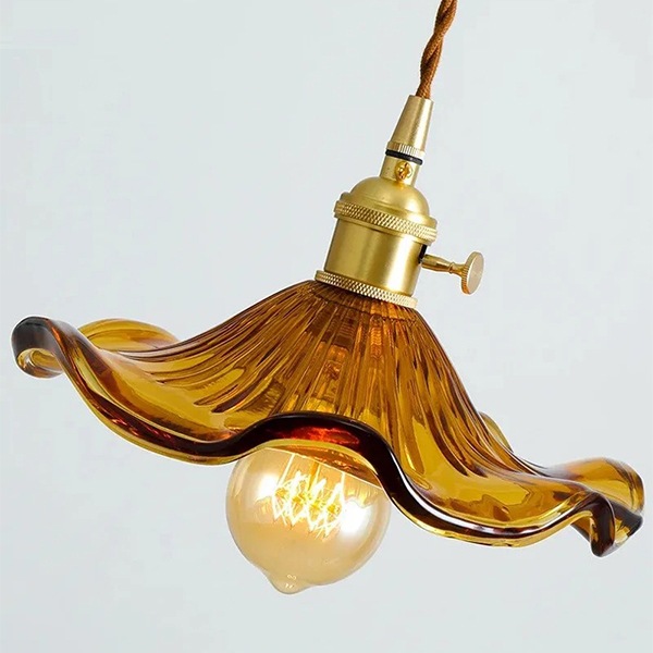 【リーズナブル】デザイン照明 LEDペンダントライト クリア／ブラウン／グリーン  1灯（φ230×H125mm）