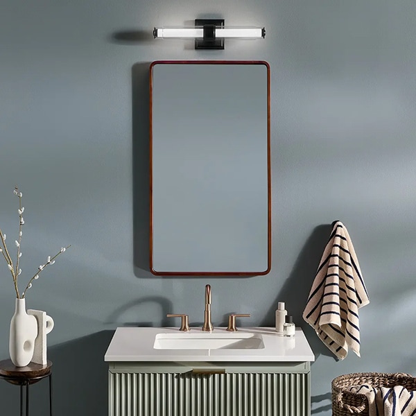 【Kichler】アメリカ ウォールライト「Laurene Vanity Light」1灯 ブラック(W470mm×H127mm)