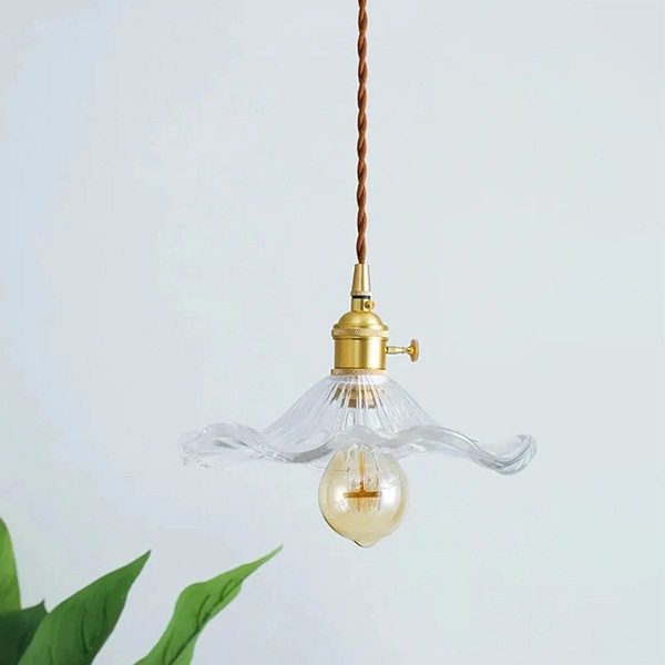 【リーズナブル】デザイン照明 LEDペンダントライト クリア／ブラウン／グリーン  1灯（φ230×H125mm）