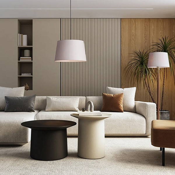 エスプレッソペンダント「Espresso」1灯　ホワイト・ブラウン（φ480×H300mm）