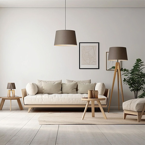 エスプレッソペンダント「Espresso」1灯　ホワイト・ブラウン（φ480×H300mm）