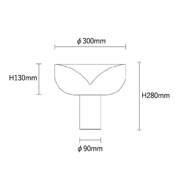 【LEUCOS】イタリア・デザイン照明「Aella」テーブルライト　クローム（φ300×H280mm）