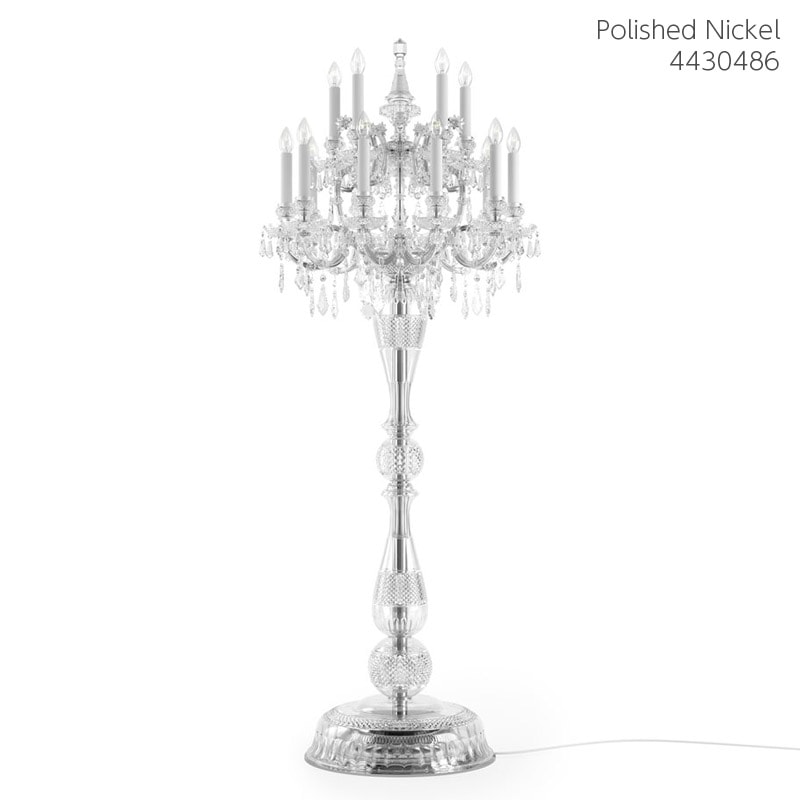 【Preciosa】「Maria Theresa」クリスタルフロアライト 15灯 クローム（W660×H1780mm）
