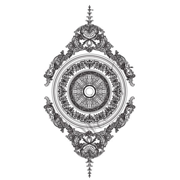 <b>日本初上陸【本物の宮殿スタイル】</b>アメリカ直輸入シーリングメダリオン(1311mm×2473mm)