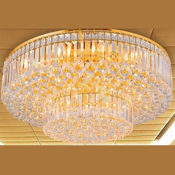 12灯LED クリスタルシャンデリア ゴールド クリスタルシャンデリア 12灯 シャンパンゴールド(W850×H850mm