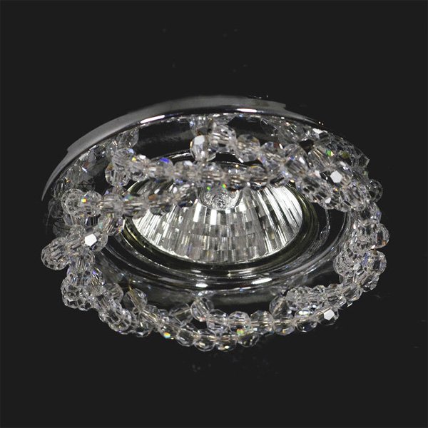 【JOSEF WRANOVSKY】天井のダウンライトをキラキラに装飾♪ダウンライト用クリスタル「Lune」 (W100×H20mm)