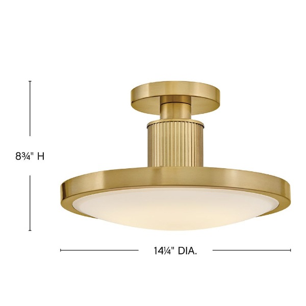 【HINKLEY】LEDシーリングライト「Kieran」（W362×H223mm）