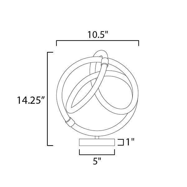 【ET2】アメリカ・LEDループテーブルランプ「MOBIUS」1灯(W270×D310×H360mm)
