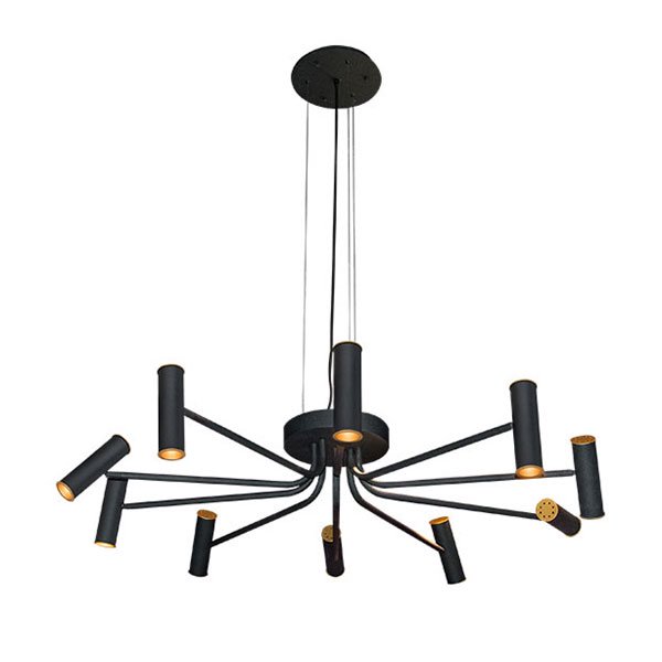 【MARETTI】オランダ・ペンダントライト「HICKS」10灯  ブラック（W1104×H1073.5mm）