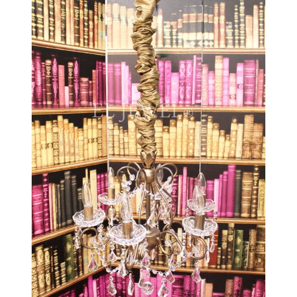 【在庫有！】シャンデリア・チェーンカバー オリーブ（L180×φ4.5cm）