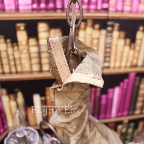 【在庫有！】シャンデリア・チェーンカバー オリーブ（L180×φ4.5cm）