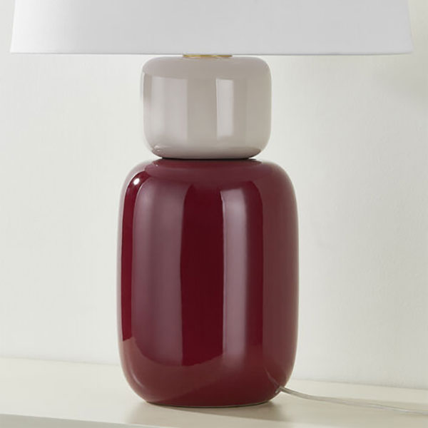 【MITZI】アメリカ デザイン照明 LEDテーブルランプ「Batya」1灯・ボルドー（W420×H610mm）