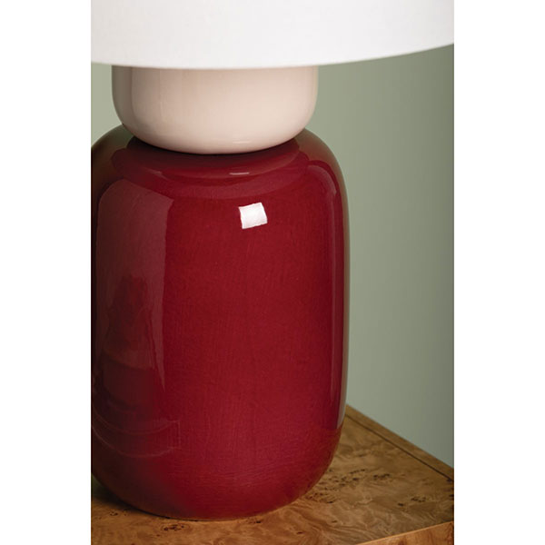 【MITZI】アメリカ デザイン照明 LEDテーブルランプ「Batya」1灯・ボルドー（W420×H610mm）