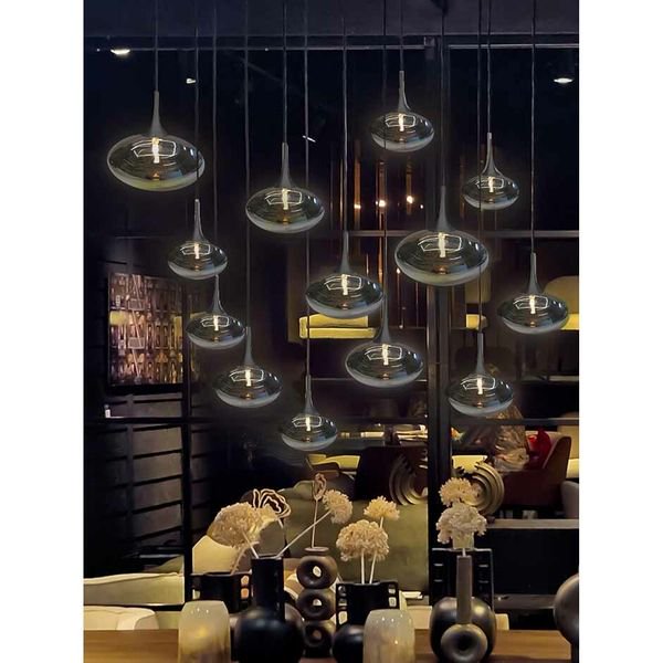 【MARETTI】オランダ・ペンダントライト「PARADISO」9灯 BLACK(W450×H1500mm)