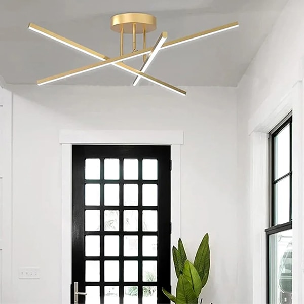 リーズナブル】デザイン照明 LEDシーリングライト ゴールド／ブラック